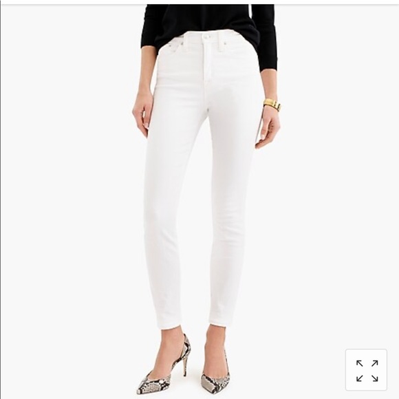 J Crew Lookout High Rise 9” White Crop Jeans 24 - Picture 2 of 8